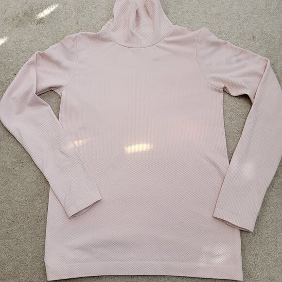 ATHLETA Women's Long Sleeve Turtle Neck Top M Dust Pink - Picture 8 of 11